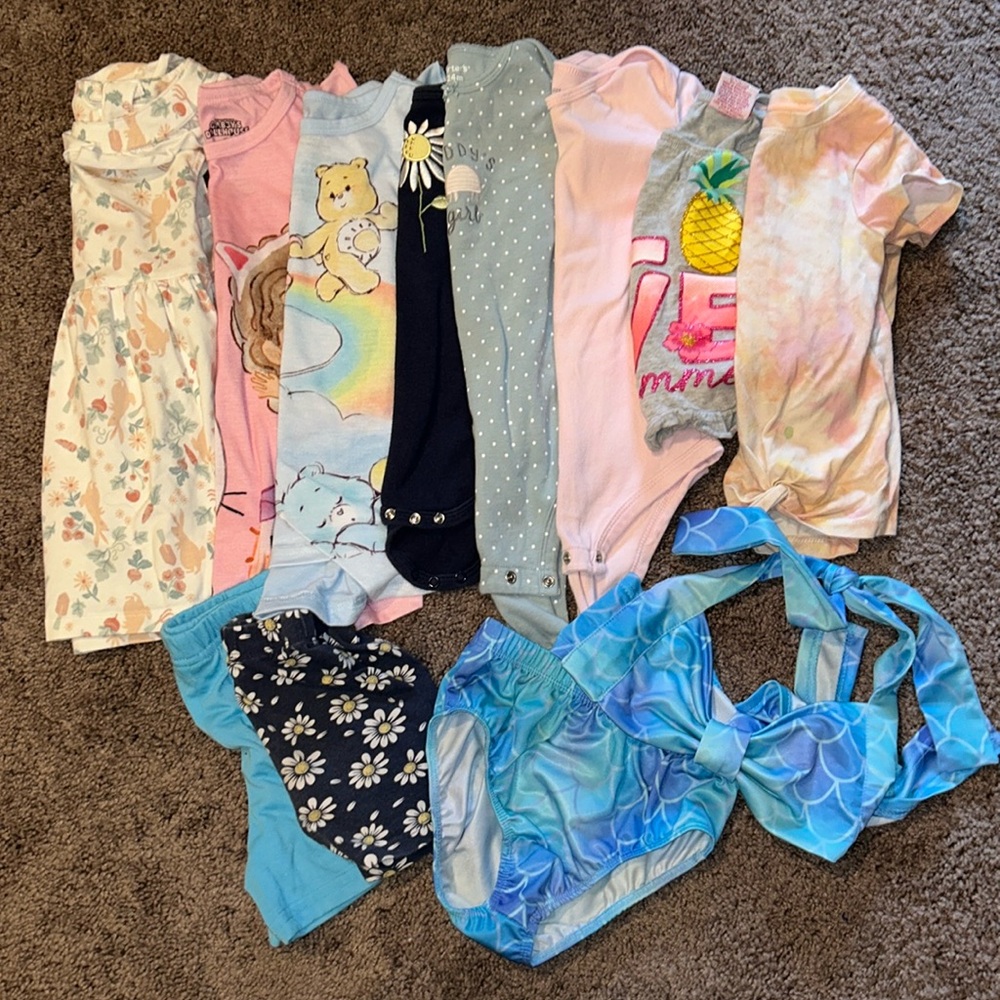 Toddler girl 2T and 24m spring & summer dress nightgown onesie top swimsuit